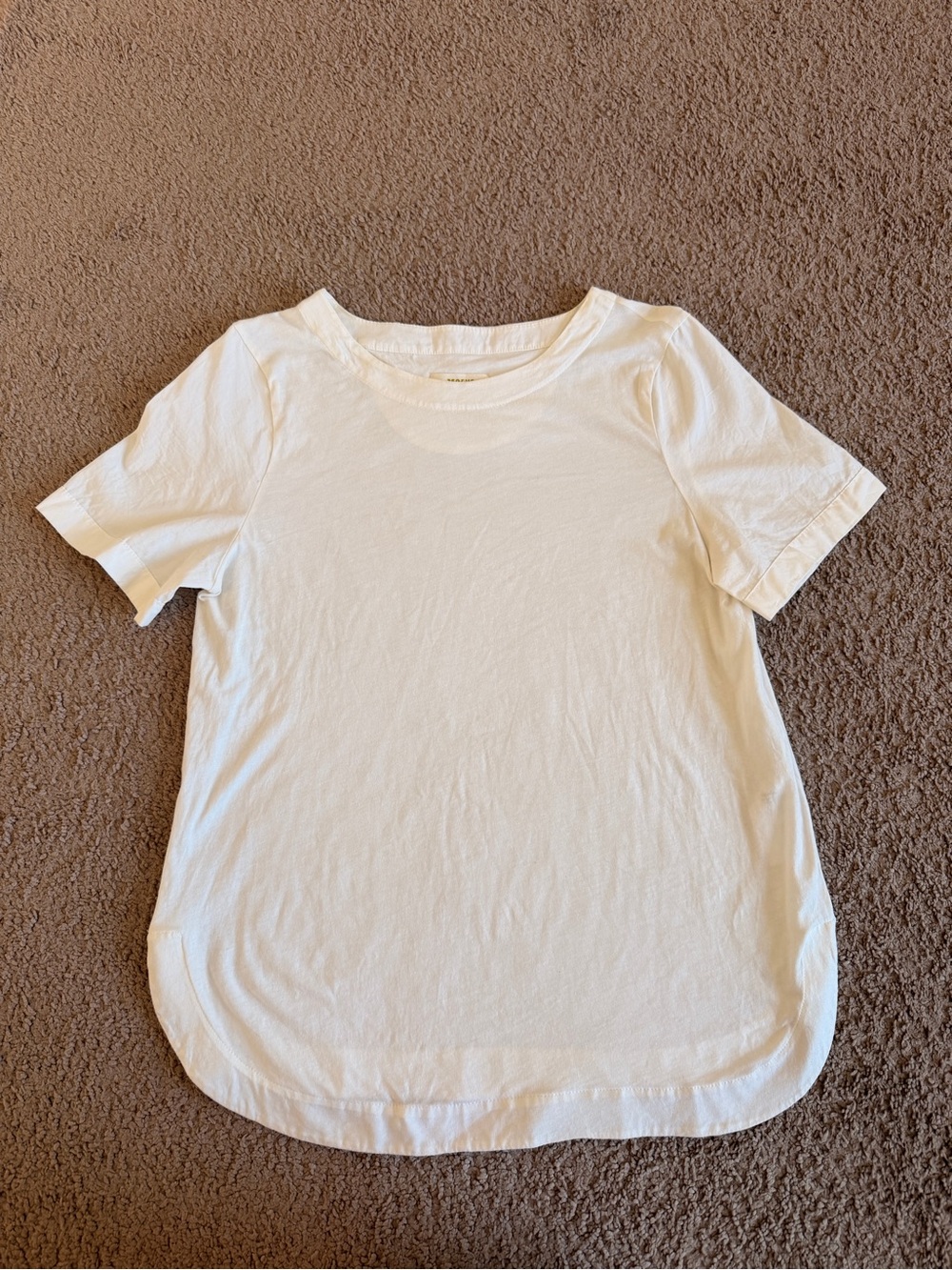 Anthropologie Maeve White Cotton Tee